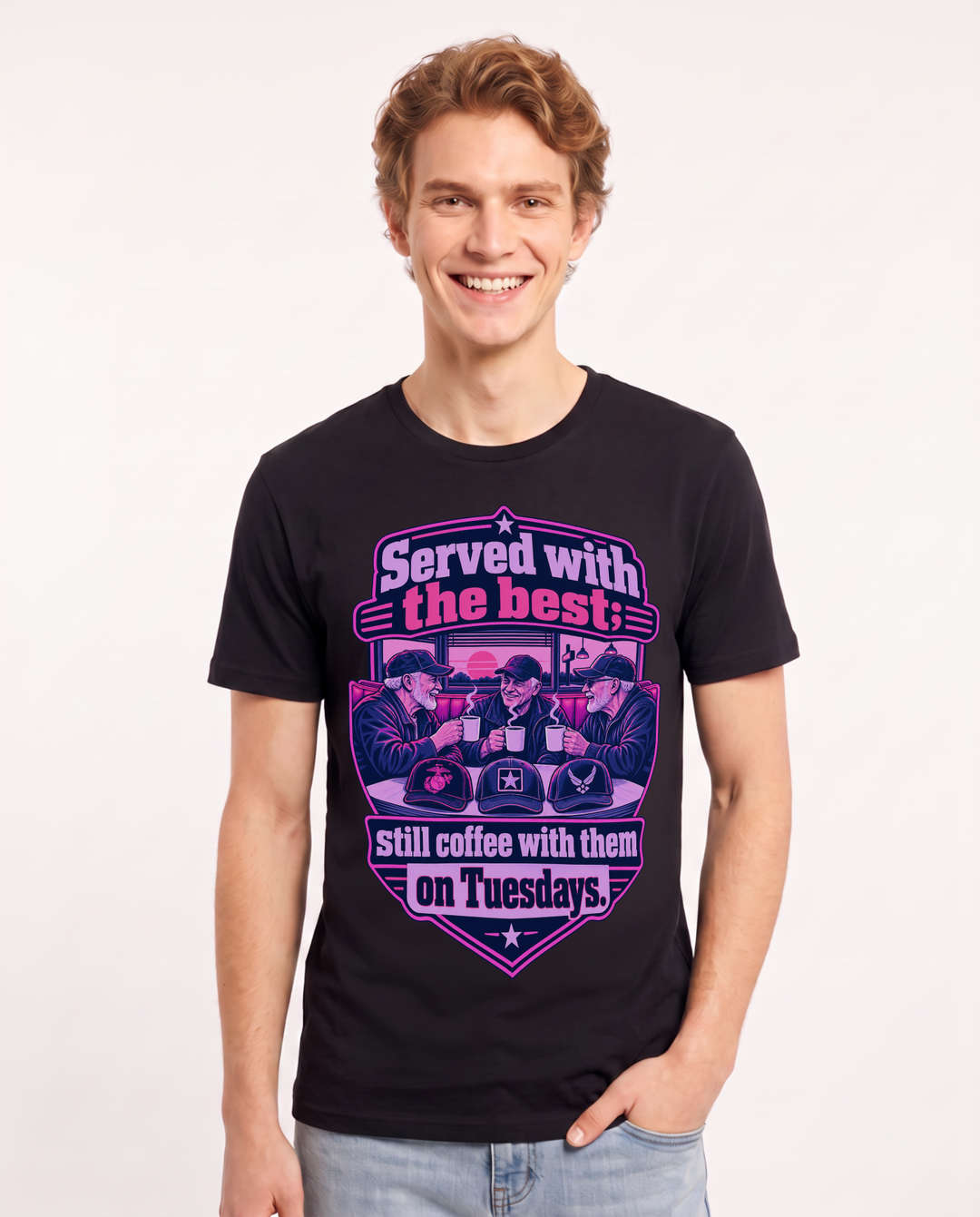 Veteran Black T-Shirt for Men – Everyday Expression Graphic Tee product image 3
