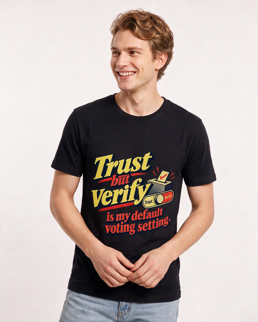 Political Statement Black T-Shirt for Men – Everyday Expression Graphic Tee product image 1