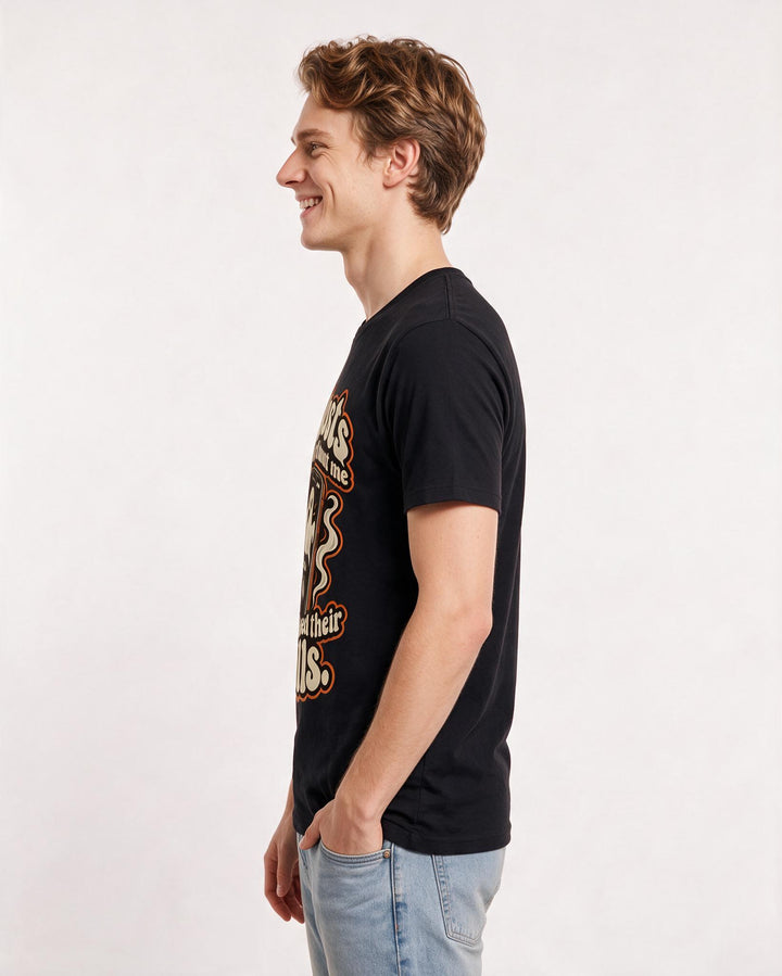 Halloween Black T-Shirt for Men – Halloween Theme Graphic Tee product image 2