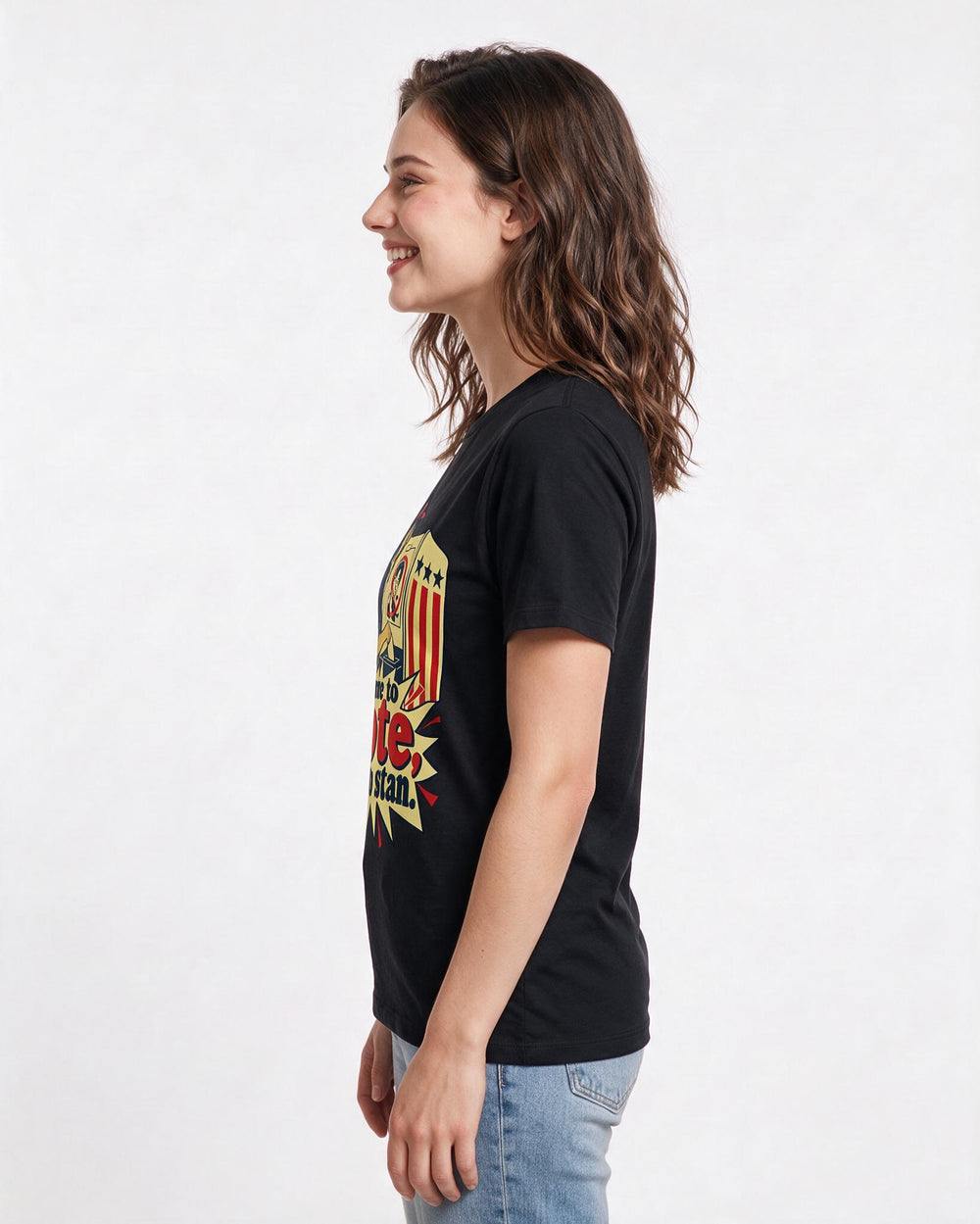 Political Statement Black T-Shirt for Women – Everyday Expression Graphic Tee product image 2