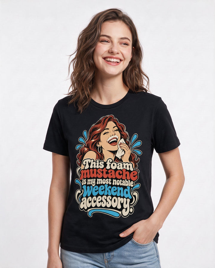 Beer Black T-Shirt for Women – Everyday Expression Graphic Tee product image 1