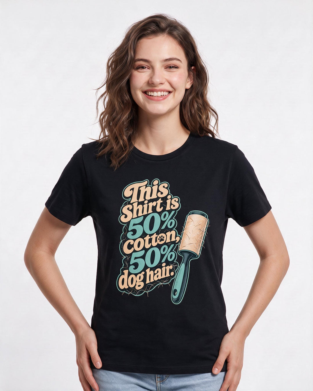 Cat Lover Black T-Shirt for Women – Everyday Expression Graphic Tee product image 3