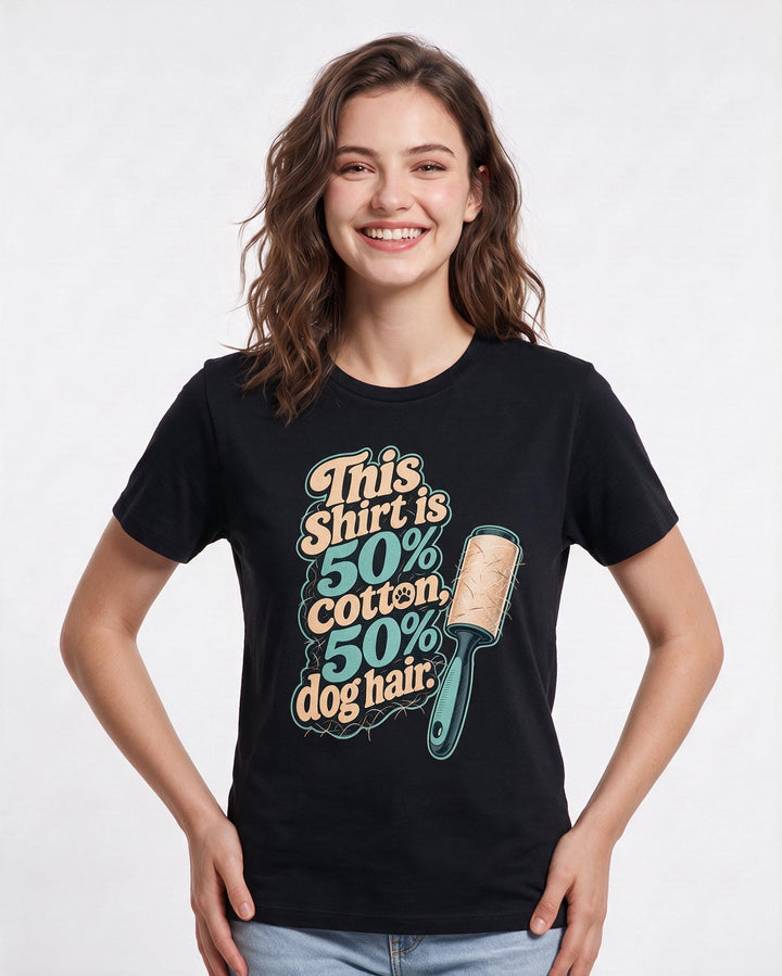 Cat Lover Black T-Shirt for Women – Everyday Expression Graphic Tee product image 3