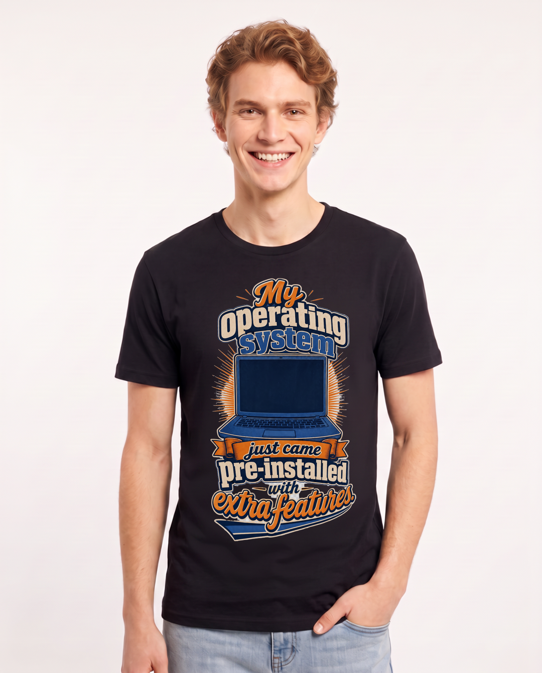Neurodiversity Black T-Shirt for Men – Everyday Expression Graphic Tee product image 3