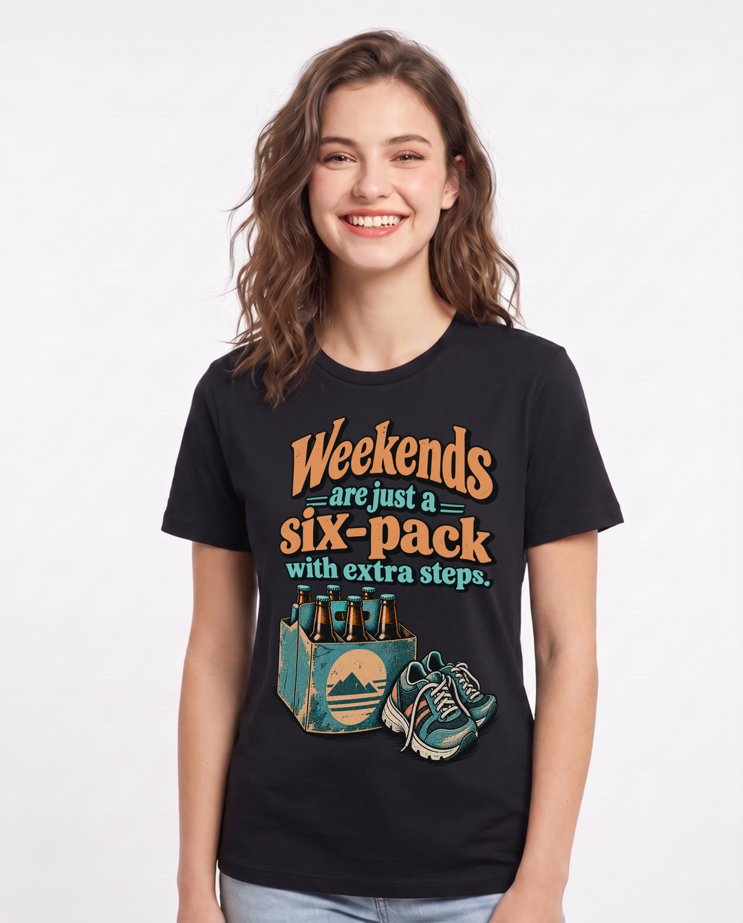 Beer Black T-Shirt for Women – Everyday Expression Graphic Tee product image 3
