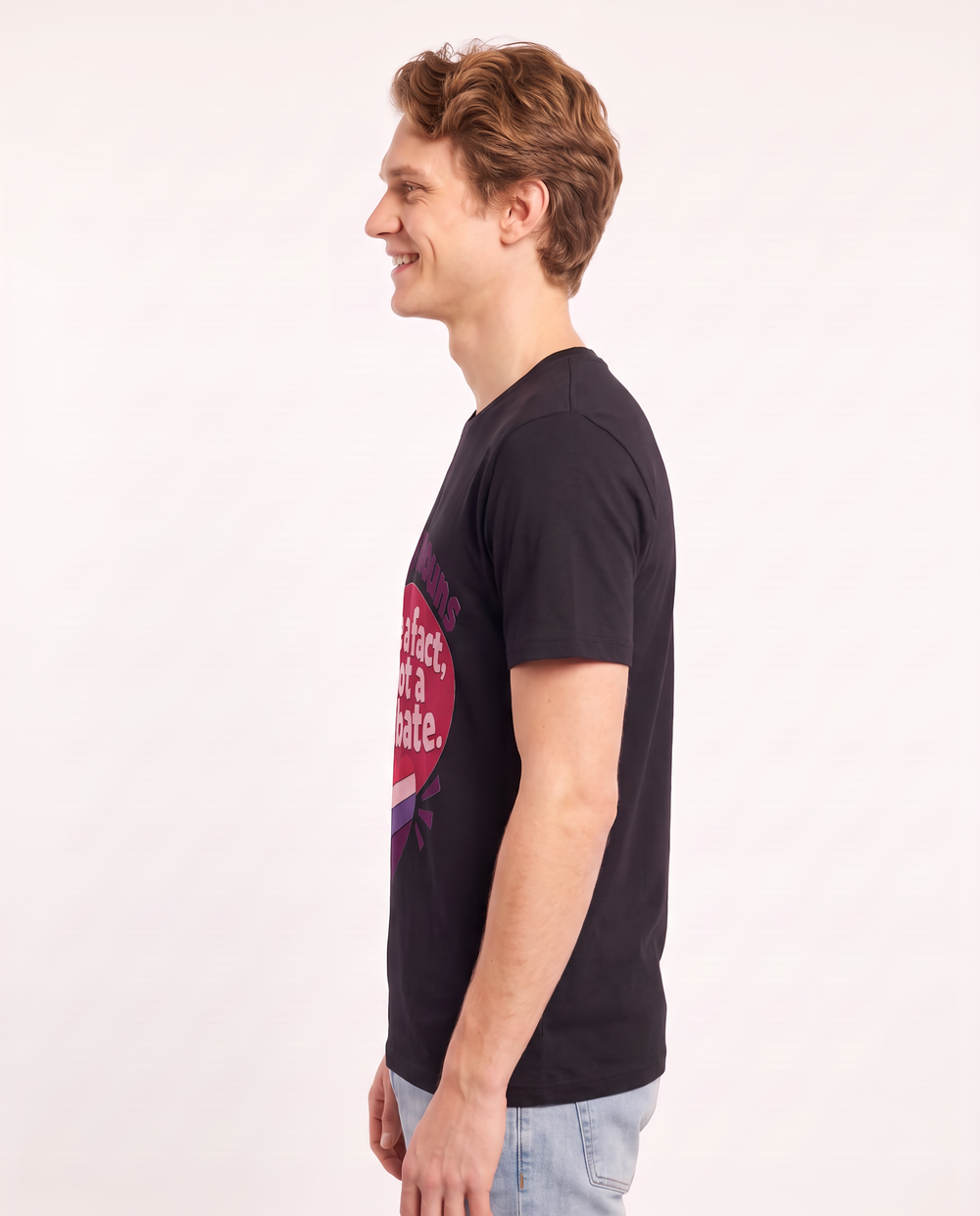 Graphic Men's Black T-Shirt - My pronouns are a fact, not a debate. product image 2