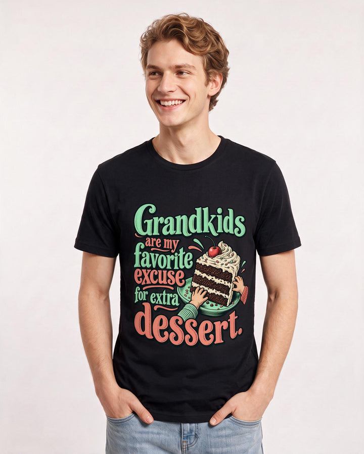 Grandparent Black T-Shirt for Men – Everyday Expression Graphic Tee product image 1