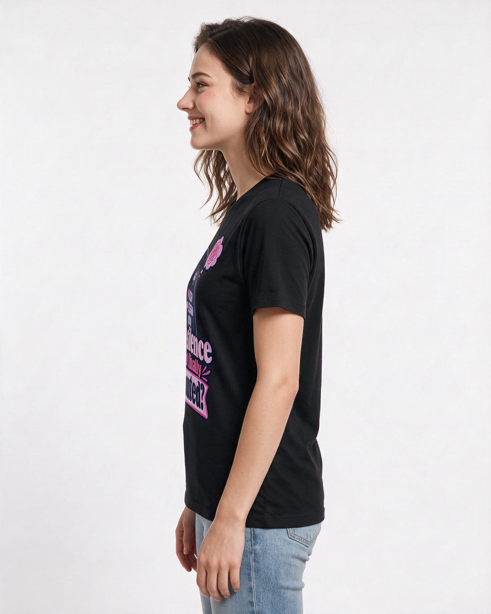 Meme Black T-Shirt for Women – Everyday Expression Graphic Tee product image 2