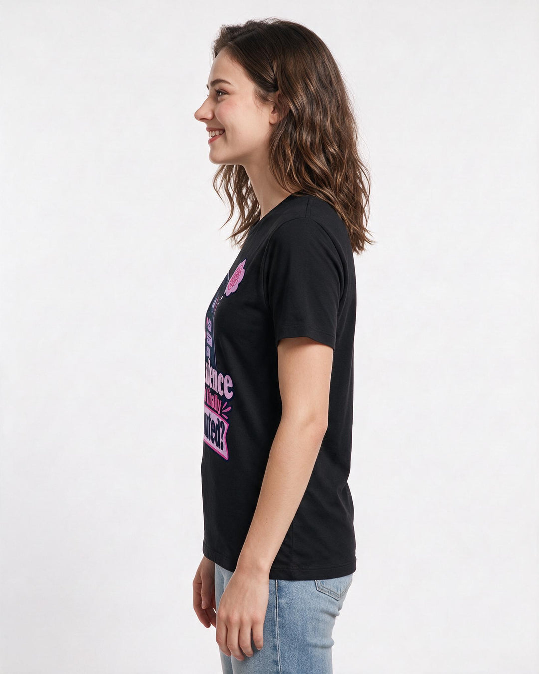 Meme Black T-Shirt for Women – Everyday Expression Graphic Tee product image 2