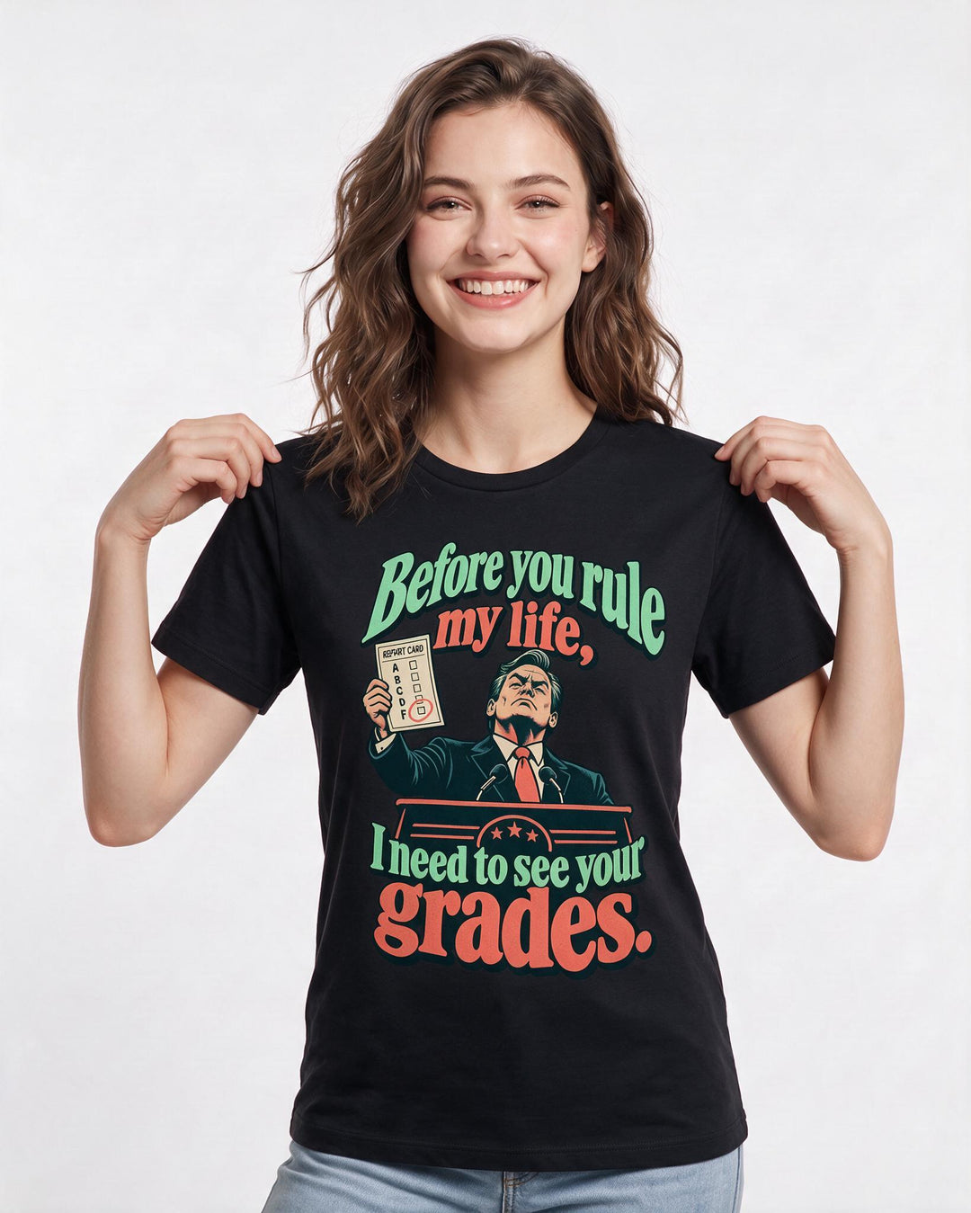 Political Statement Black T-Shirt for Women – Everyday Expression Graphic Tee product image 1
