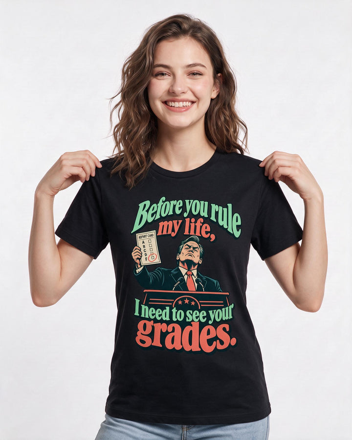 Political Statement Black T-Shirt for Women – Everyday Expression Graphic Tee product image 1