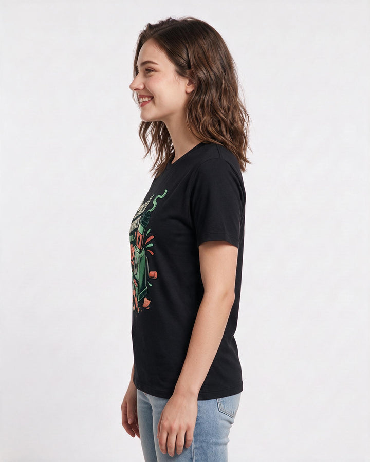 Teacher Black T-Shirt for Women – Everyday Expression Graphic Tee product image 2