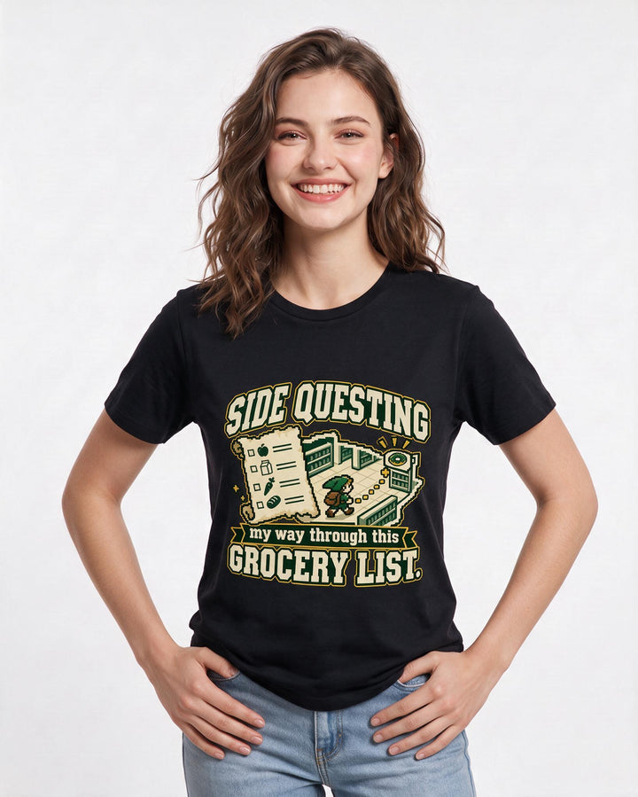 Gaming Black T-Shirt for Women – Game Night Graphic Tee product image 1