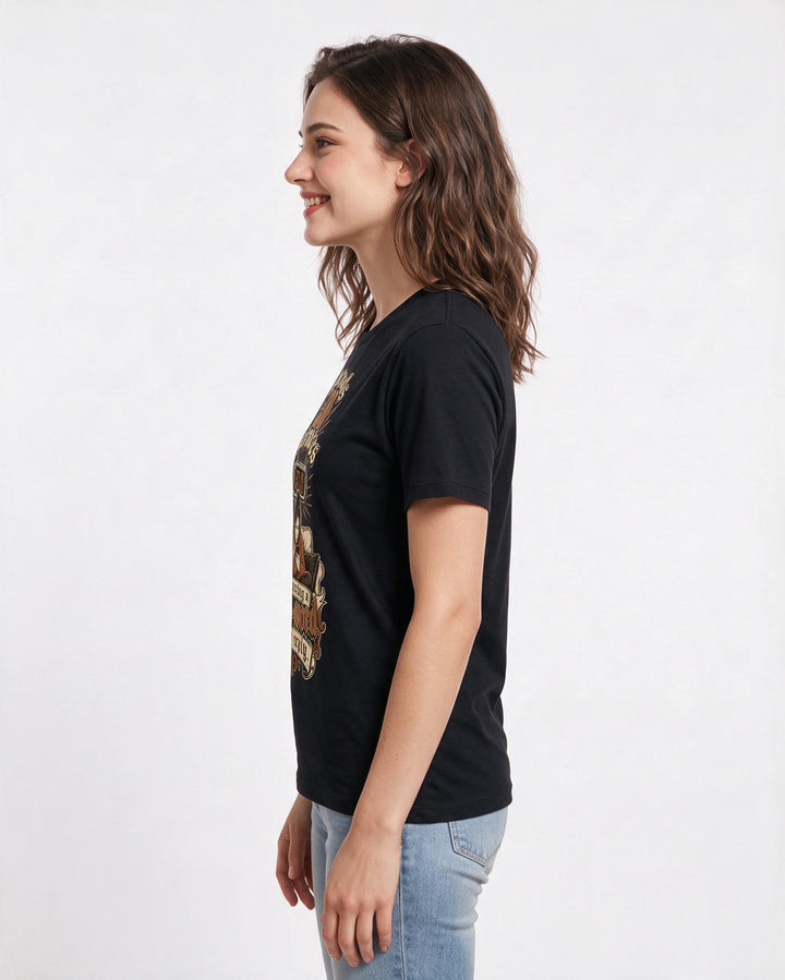 Meme Black T-Shirt for Women – Everyday Expression Graphic Tee product image 2
