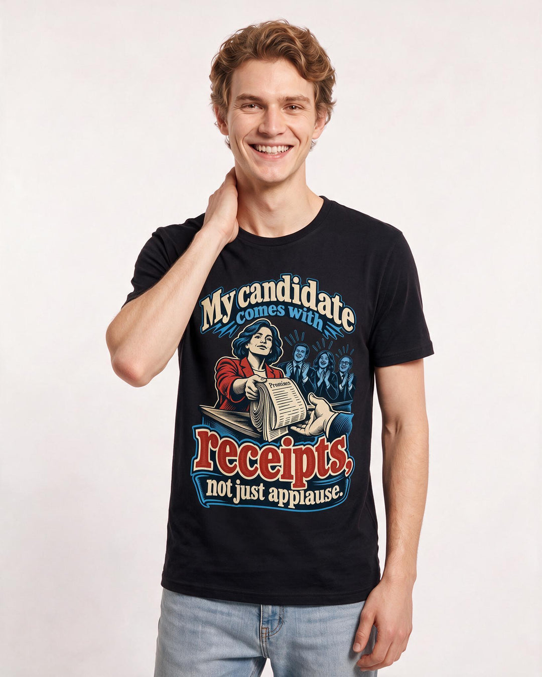 Political Statement Black T-Shirt for Men – Everyday Expression Graphic Tee product image 1
