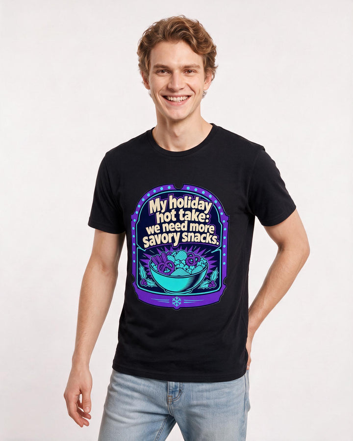 Christmas Men's Black T-Shirt - My holiday hot take: we need more product image 3