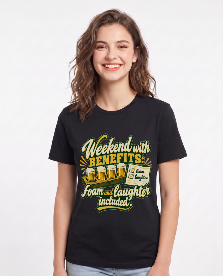 Beer Black T-Shirt for Women – Everyday Expression Graphic Tee product image 3