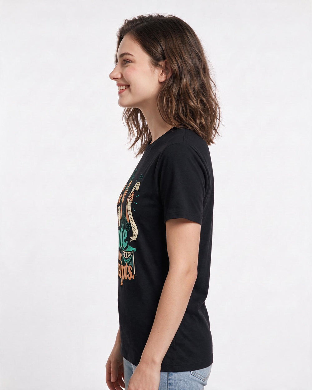 Political Statement Black T-Shirt for Women – Everyday Expression Graphic Tee product image 2