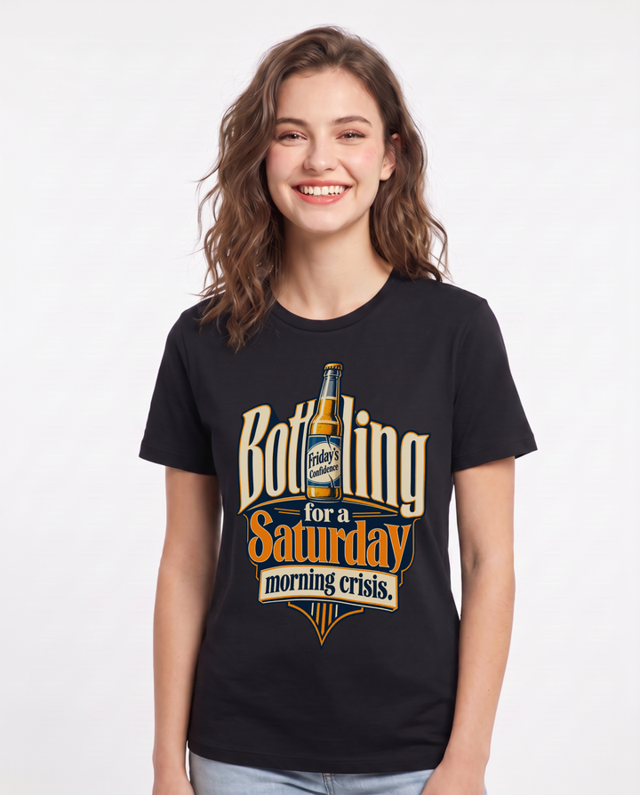 Beer Black T-Shirt for Women – Everyday Expression Graphic Tee product image 3