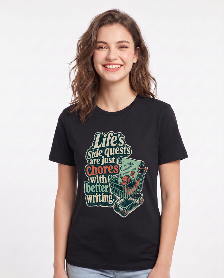 Gaming Black T-Shirt for Women – Game Night Graphic Tee product image 1