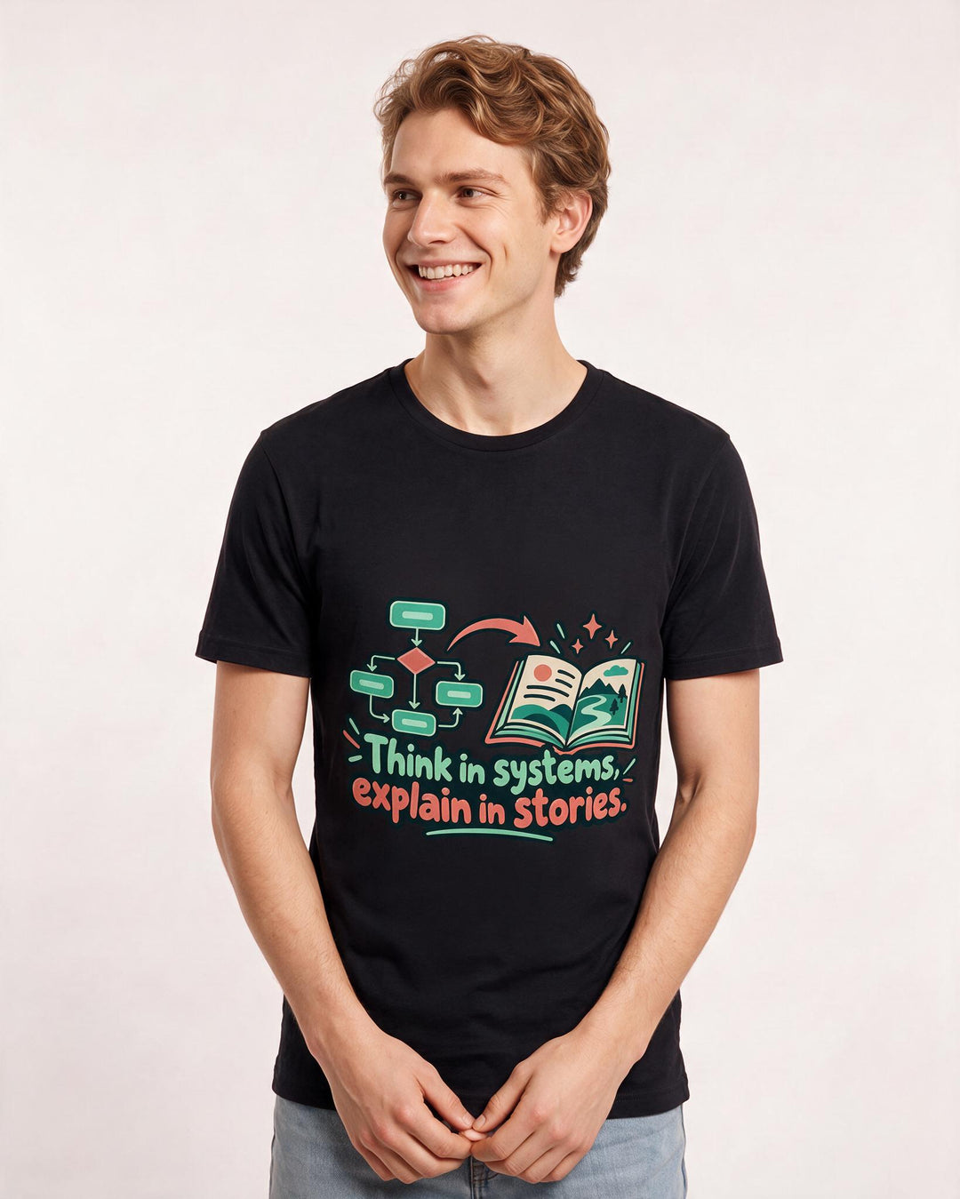 Neurodiversity Black T-Shirt for Men – Everyday Expression Graphic Tee product image 1