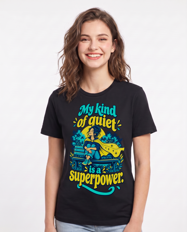 Neurodiversity Black T-Shirt for Women – Everyday Expression Graphic Tee product image 3