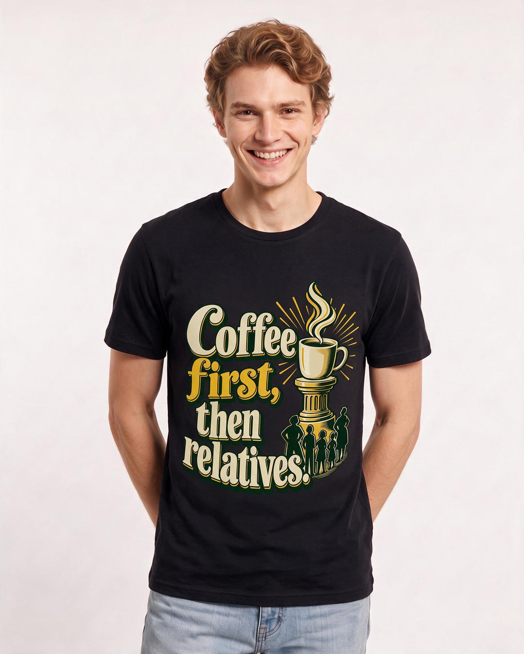 Family Black T-Shirt for Men – Everyday Expression Graphic Tee product image 1