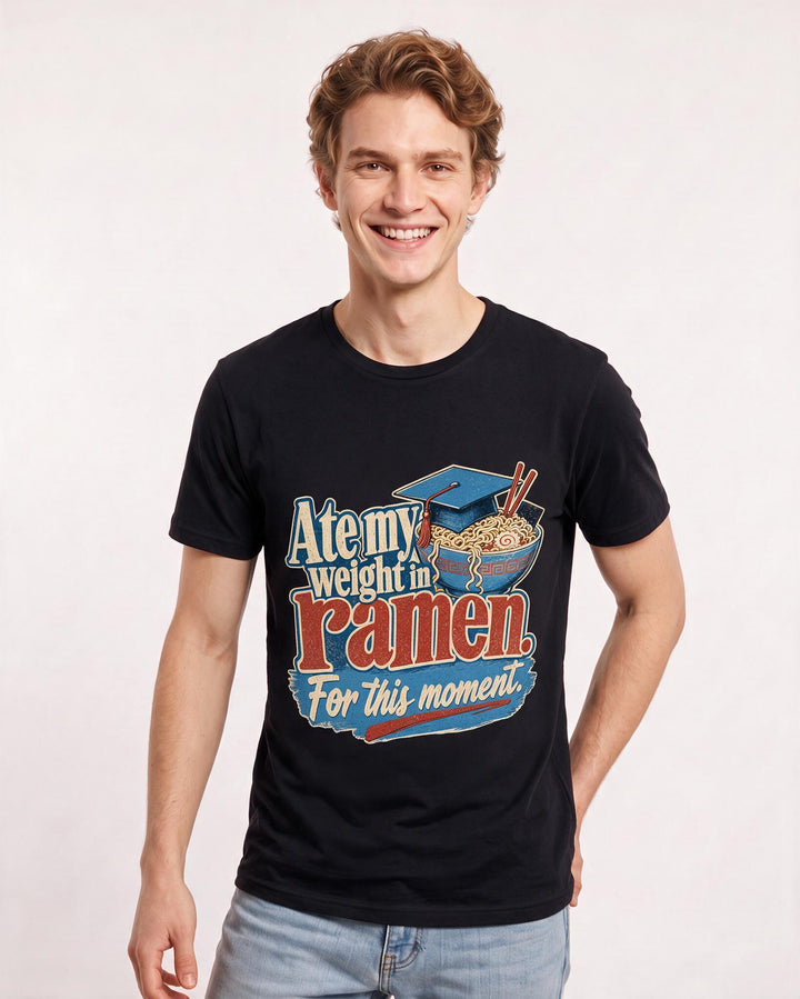 Graduation Black T-Shirt for Men – Everyday Expression Graphic Tee product image 3