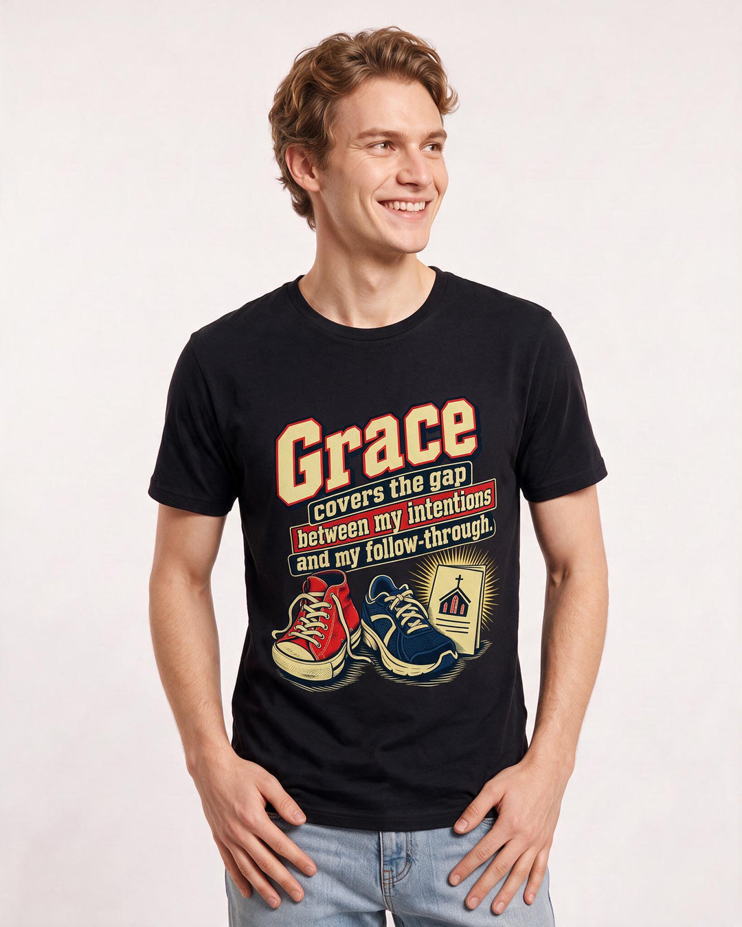 Christian Faith Black T-Shirt for Men – Everyday Expression Graphic Tee product image 1