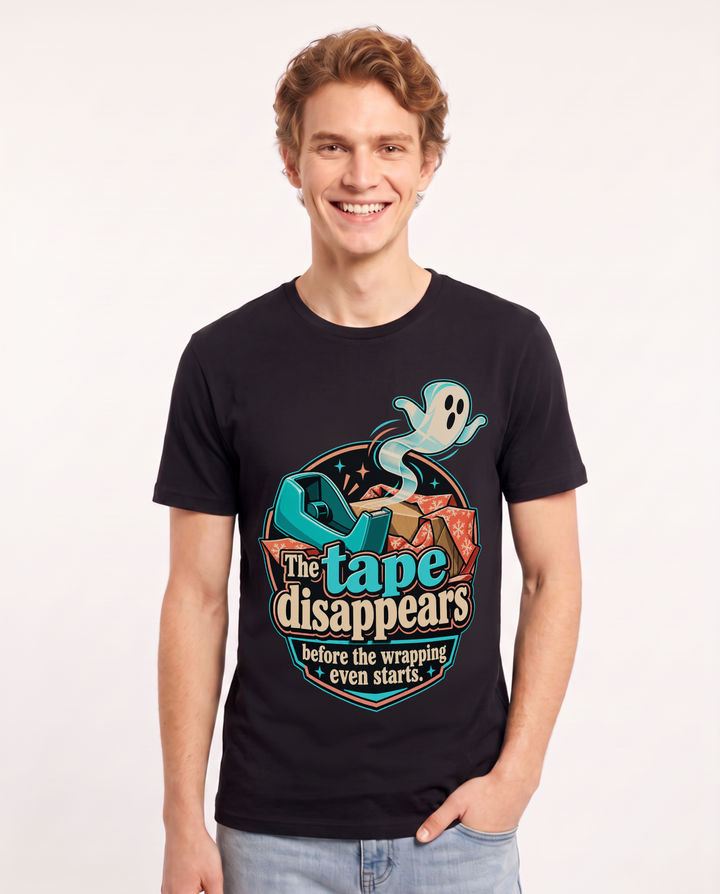 Christmas Black T-Shirt for Men – Holiday Theme Graphic Tee product image 3