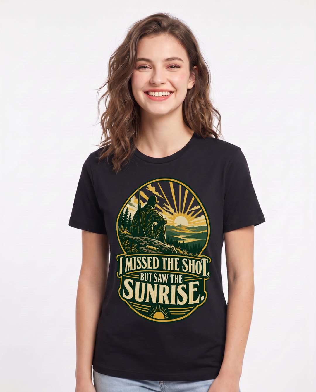 Hunting Black T-Shirt for Women – Everyday Expression Graphic Tee product image 3