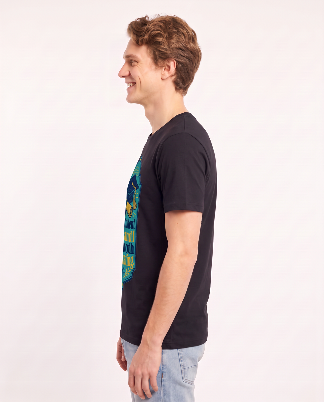 Graduation Gift Men's Black T-Shirt - My student debt and I are both product image 2