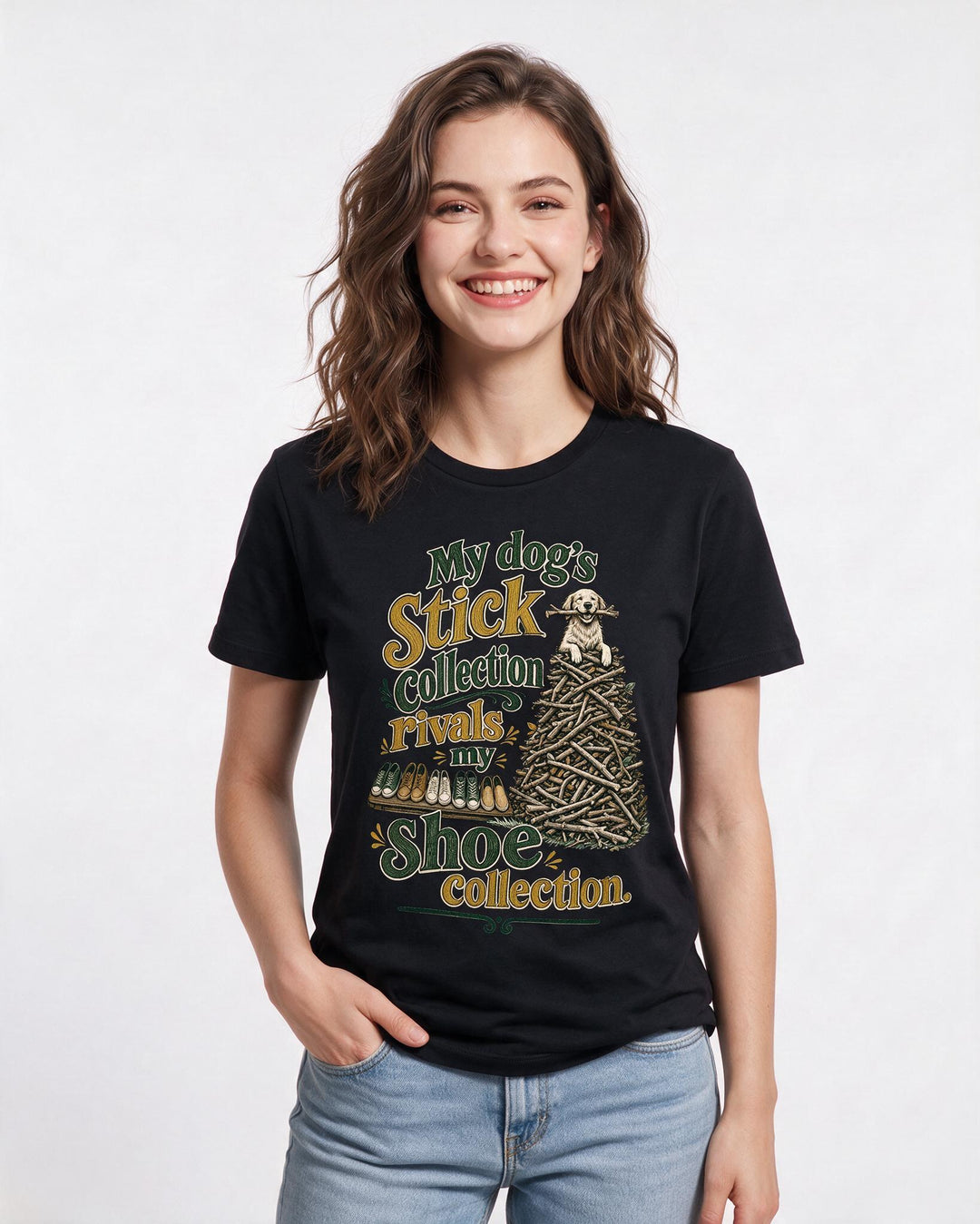 Cat Lover Black T-Shirt for Women – Everyday Expression Graphic Tee product image 1