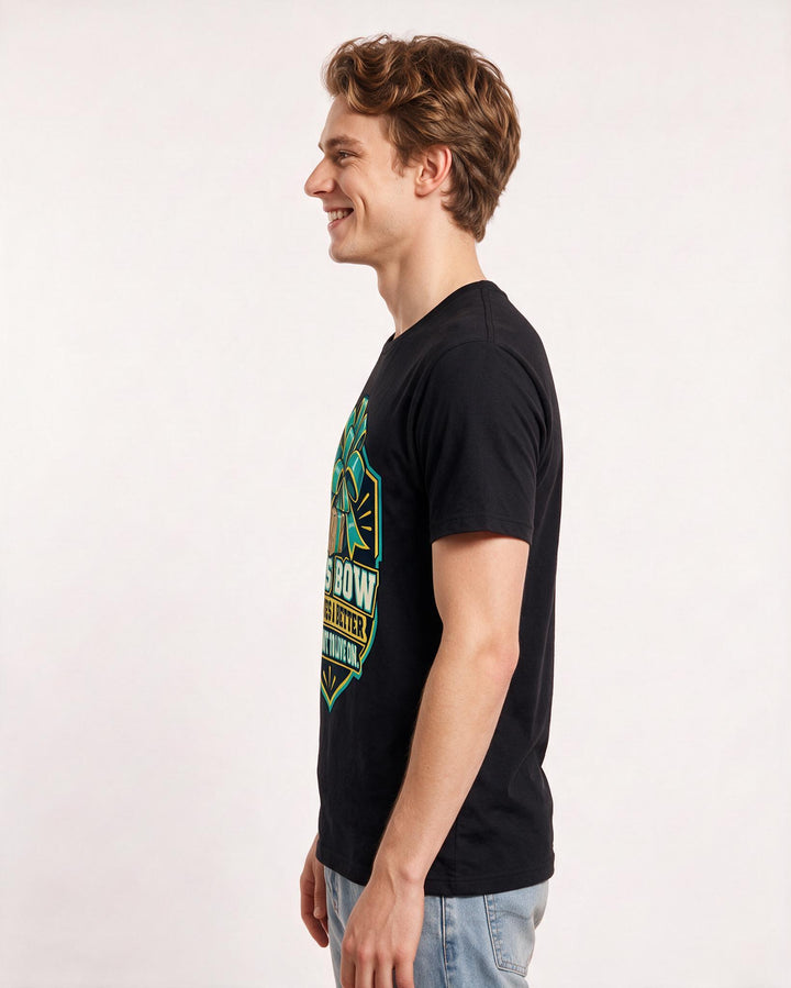 Christmas Black T-Shirt for Men – Holiday Theme Graphic Tee product image 2