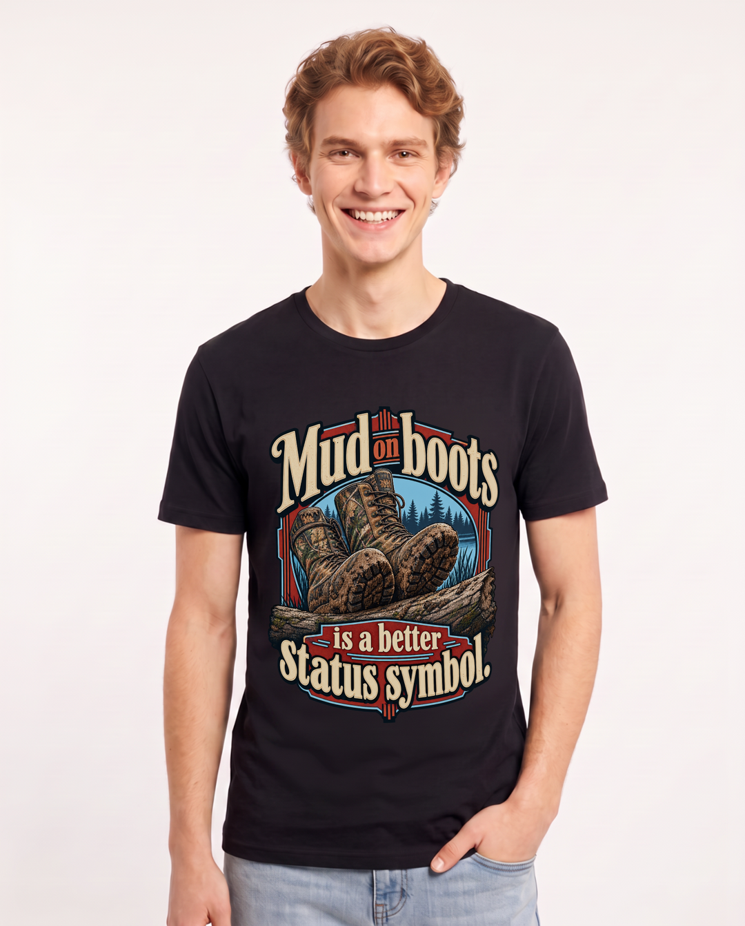 Hunting Black T-Shirt for Men – Everyday Expression Graphic Tee product image 3