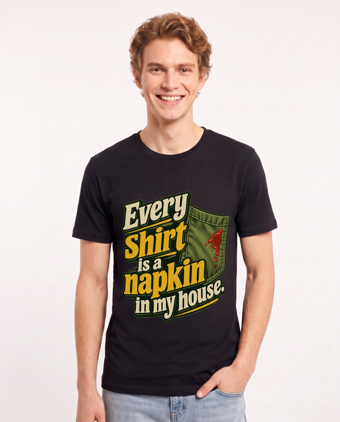 Grandparent Black T-Shirt for Men – Everyday Expression Graphic Tee product image 3