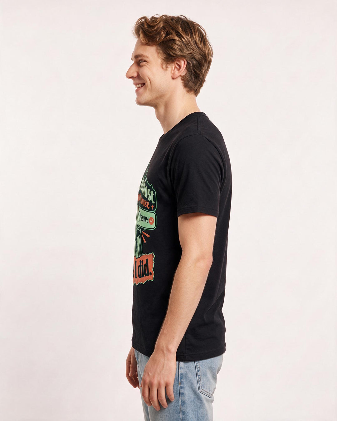 Halloween Black T-Shirt for Men – Halloween Theme Graphic Tee product image 2
