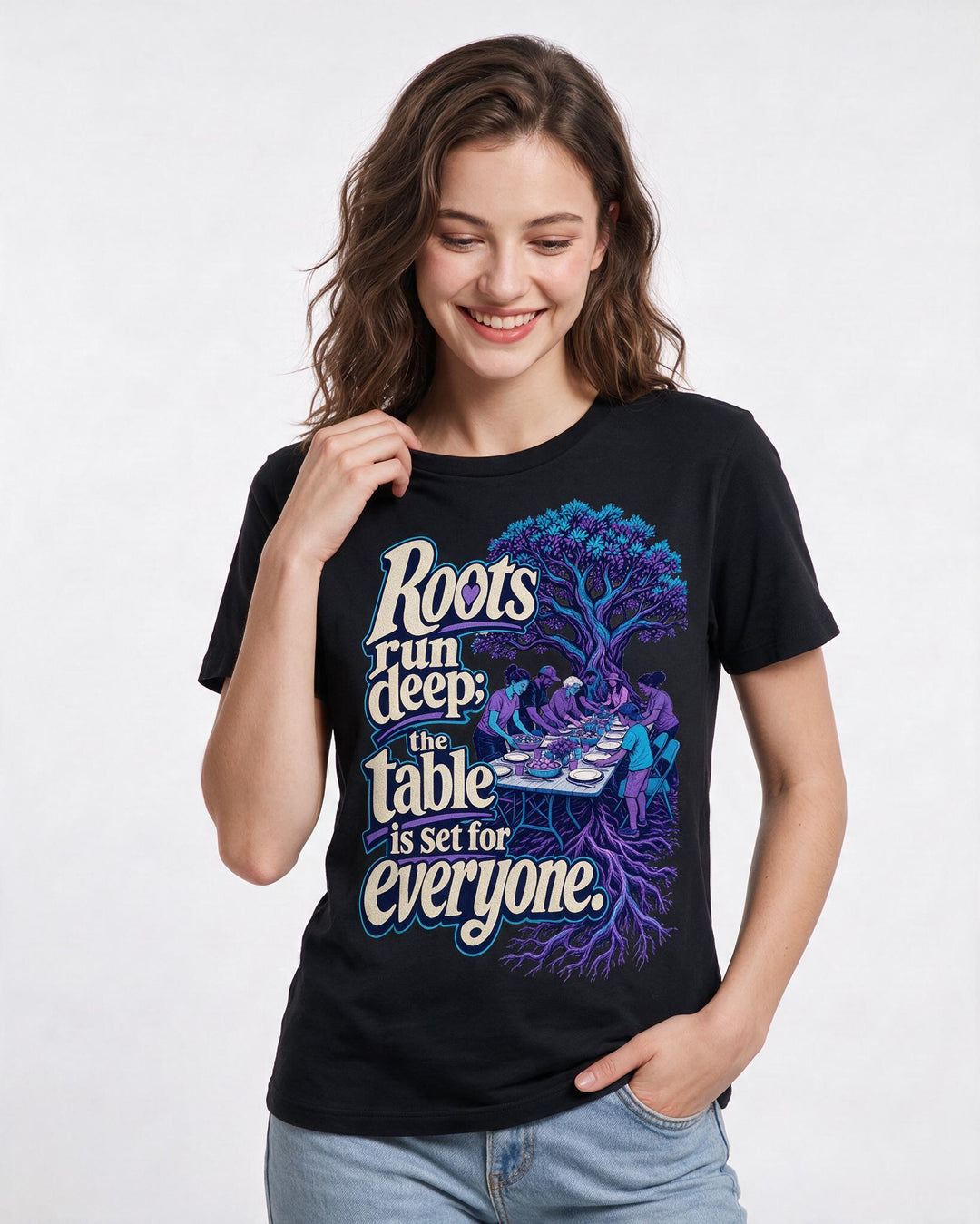 Patriotic Black T-Shirt for Women – Everyday Expression Graphic Tee product image 1