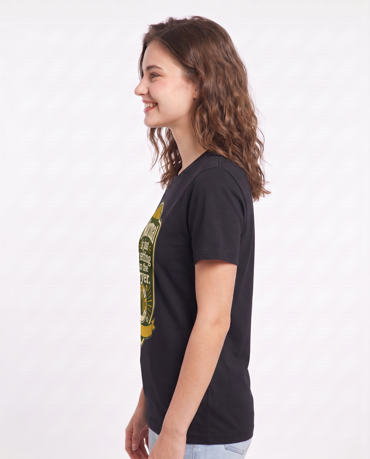 Graphic Women's Black T-Shirt - Normal is just a setting on the dryer. product image 2