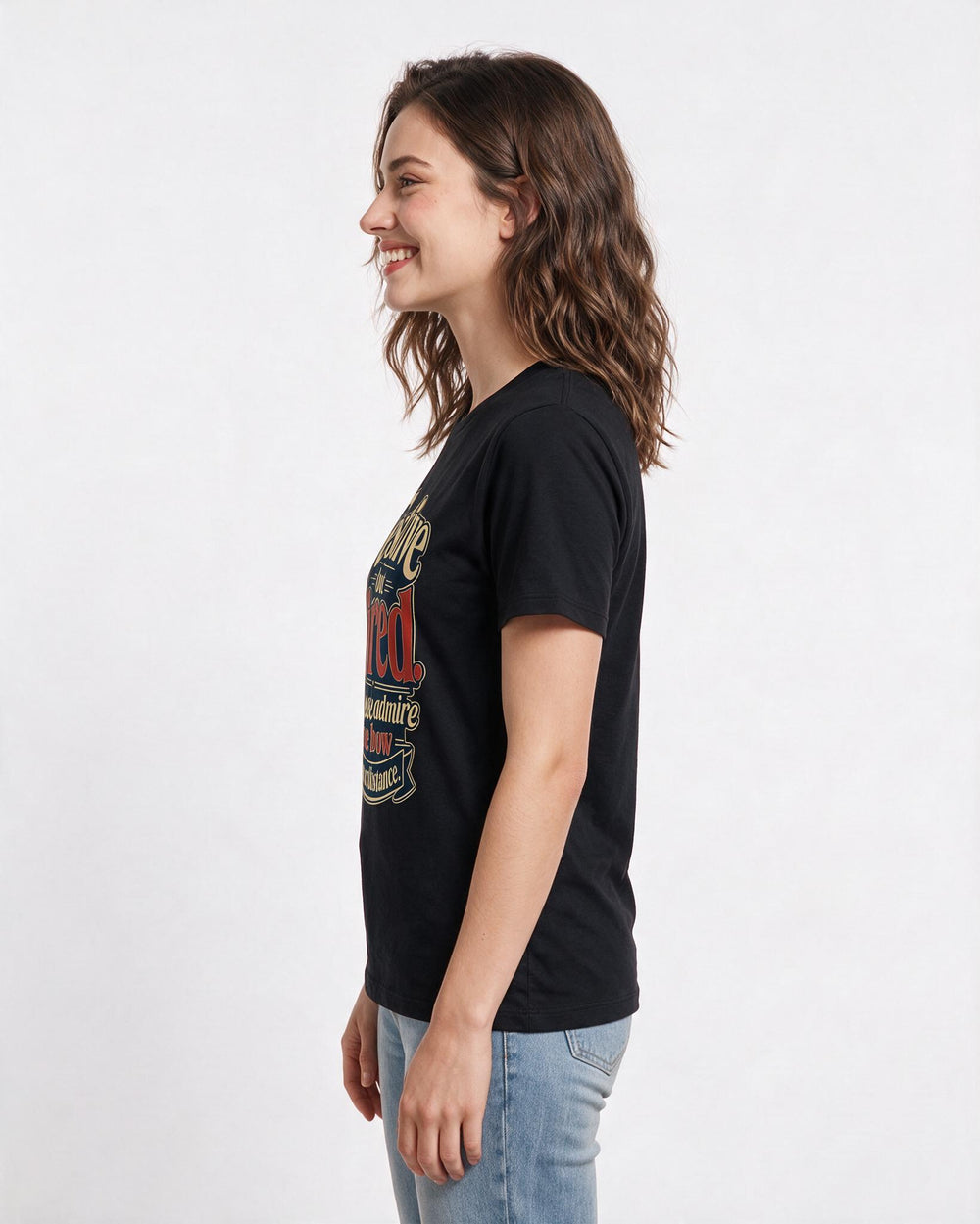 Christmas Black T-Shirt for Women – Holiday Theme Graphic Tee product image 2