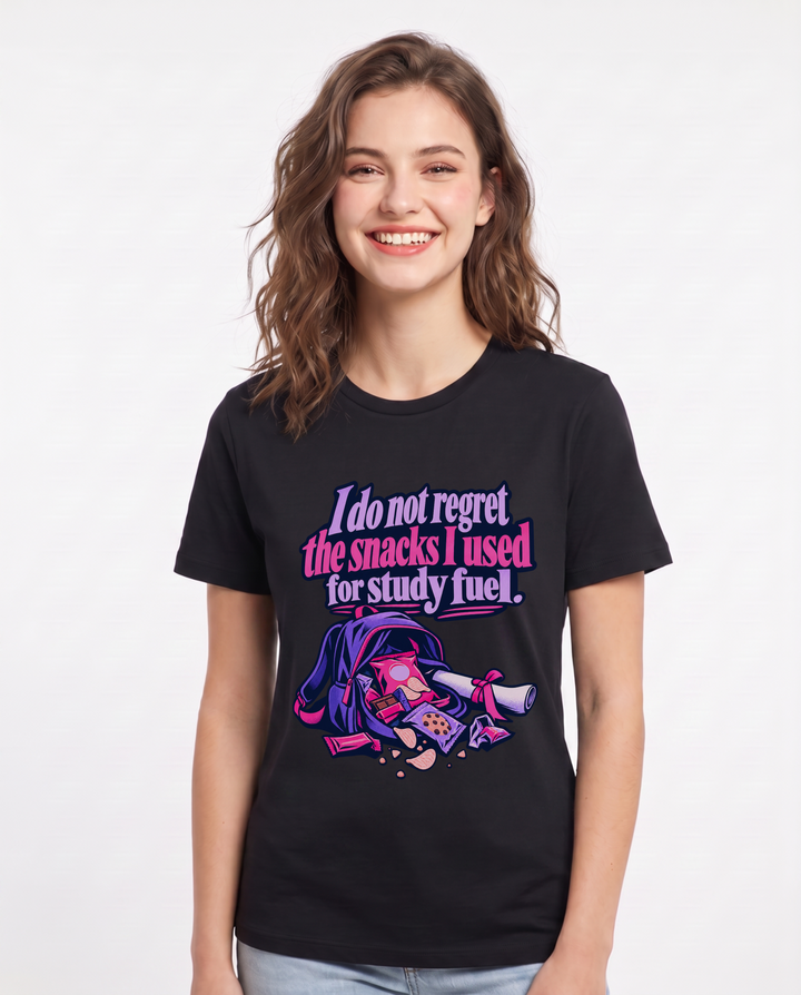 Graduation Black T-Shirt for Women – Everyday Expression Graphic Tee product image 3