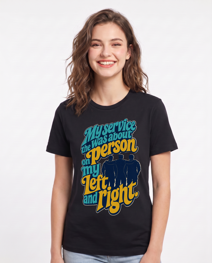 Veteran Black T-Shirt for Women – Everyday Expression Graphic Tee product image 3