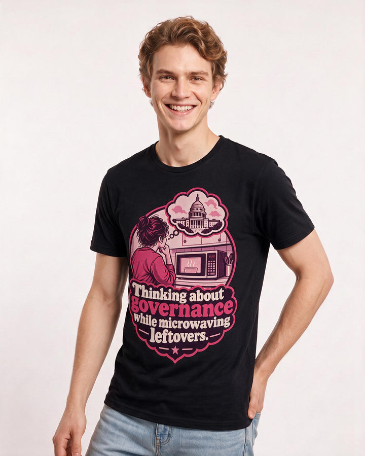 Political Statement Black T-Shirt for Men – Everyday Expression Graphic Tee product image 1