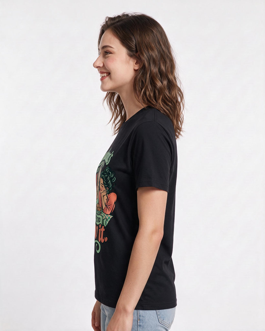 Grandparent Black T-Shirt for Women – Everyday Expression Graphic Tee product image 2