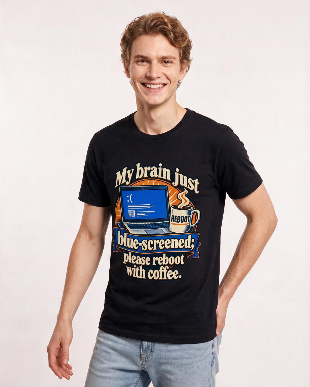 Meme Black T-Shirt for Men – Everyday Expression Graphic Tee product image 1