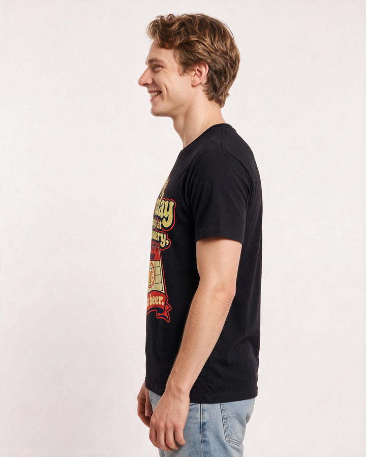 Beer Black T-Shirt for Men – Everyday Expression Graphic Tee product image 2
