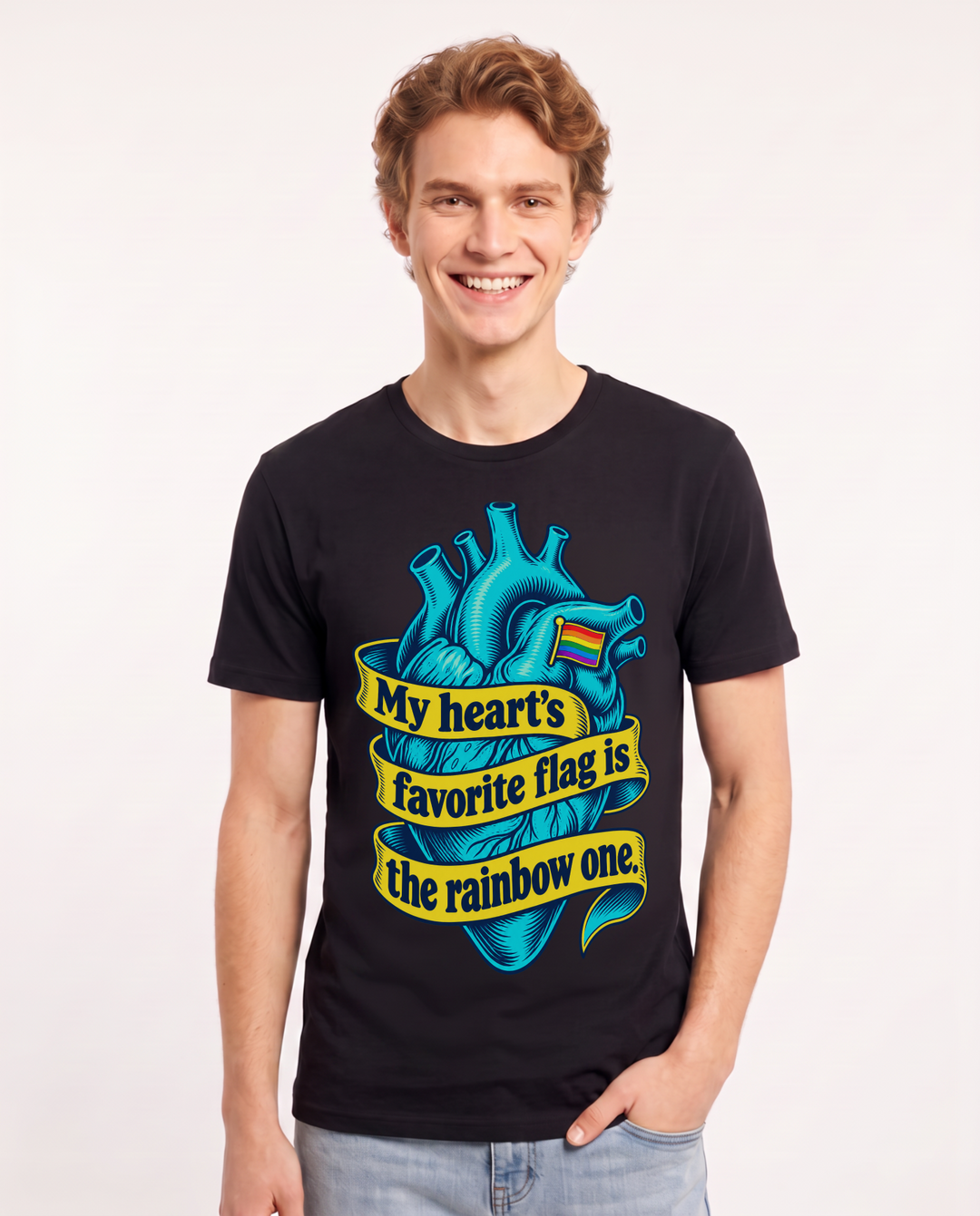 Pride Black T-Shirt for Men – Everyday Expression Graphic Tee product image 3