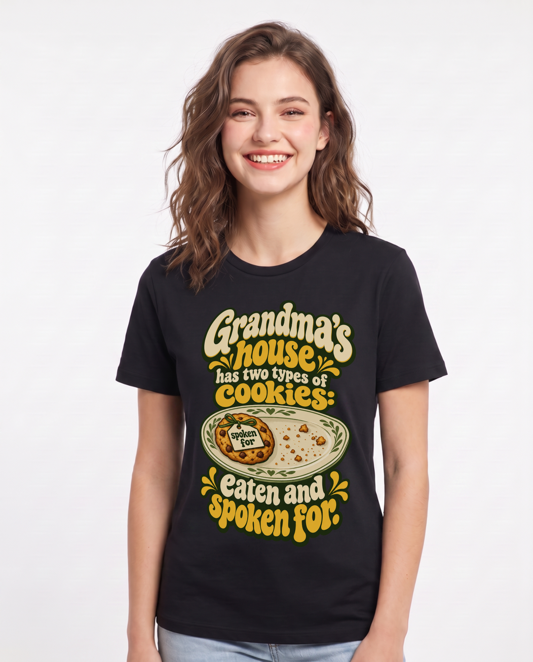 Grandparent Black T-Shirt for Women – Everyday Expression Graphic Tee product image 3