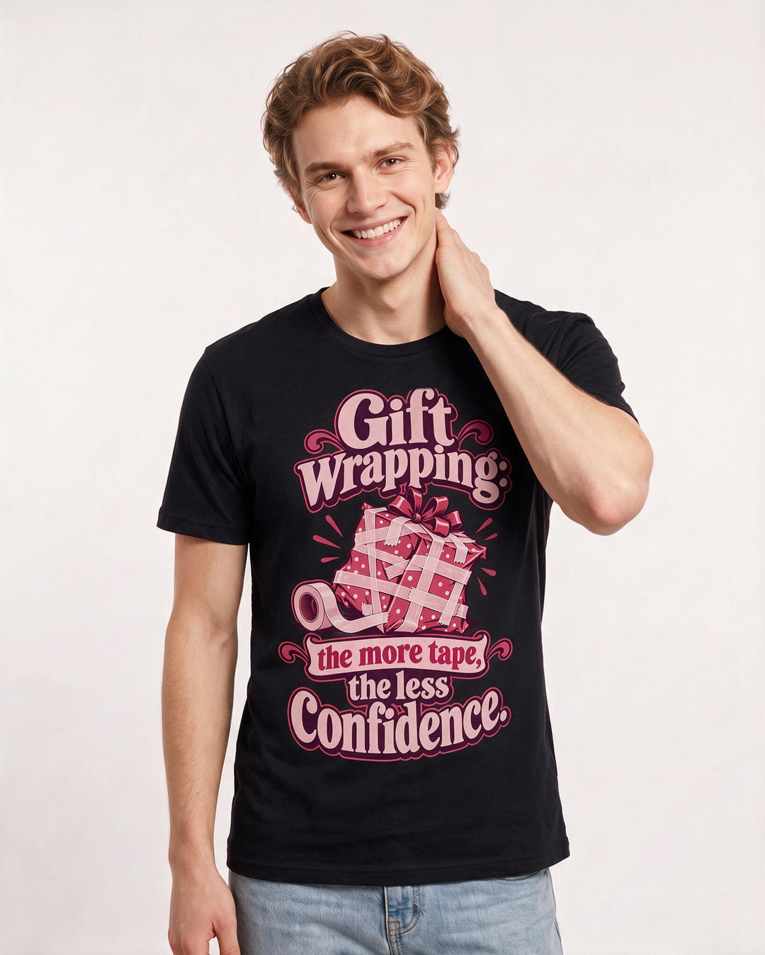Christmas Black T-Shirt for Men – Holiday Theme Graphic Tee product image 1