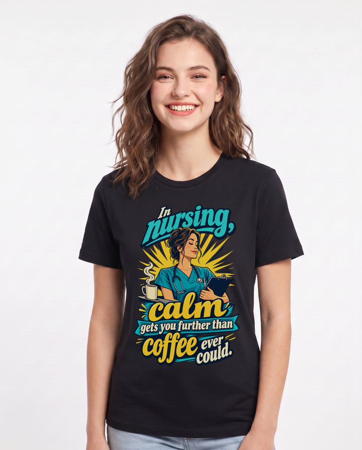 Nurse Black T-Shirt for Women – Nursing Life Graphic Tee product image 3